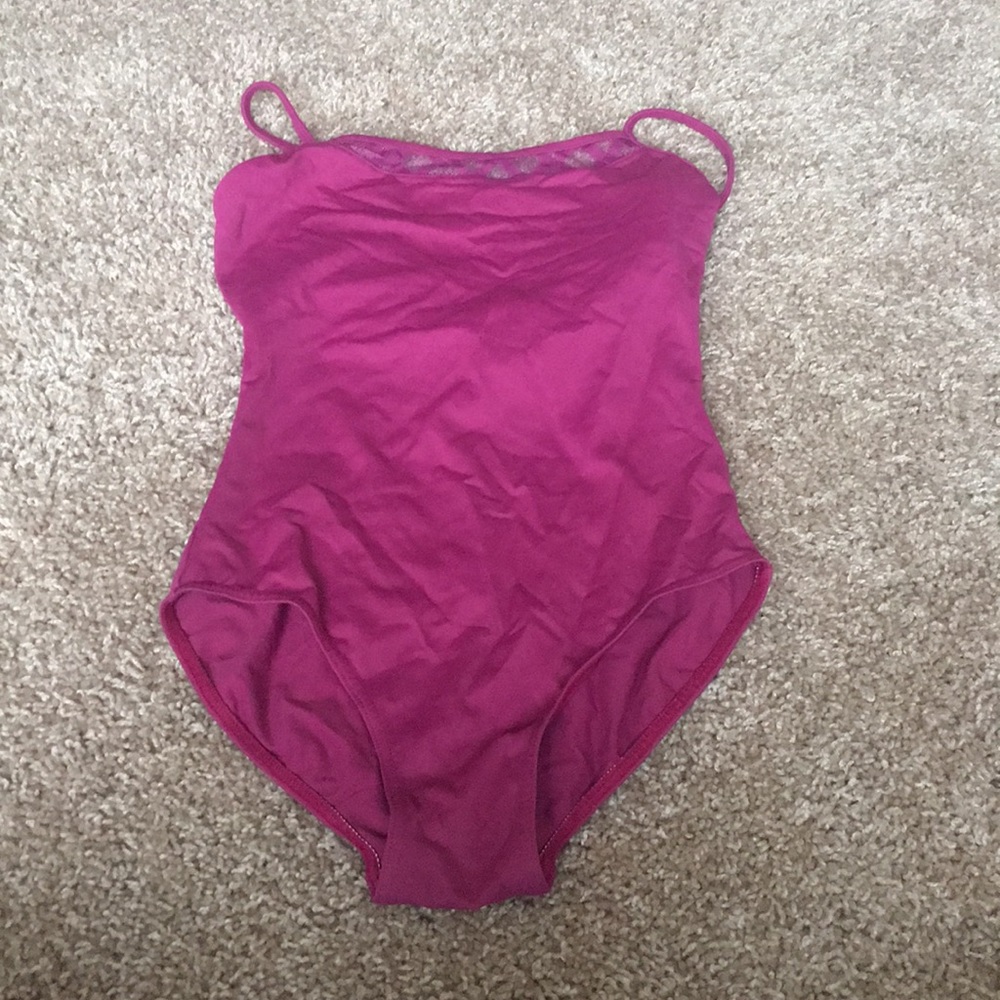 Bloch adult leotard pink with mesh design